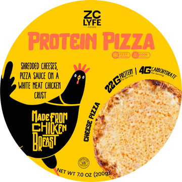 6 Low Carb, High Protein Cheese Pizza - 100% Chicken Crust