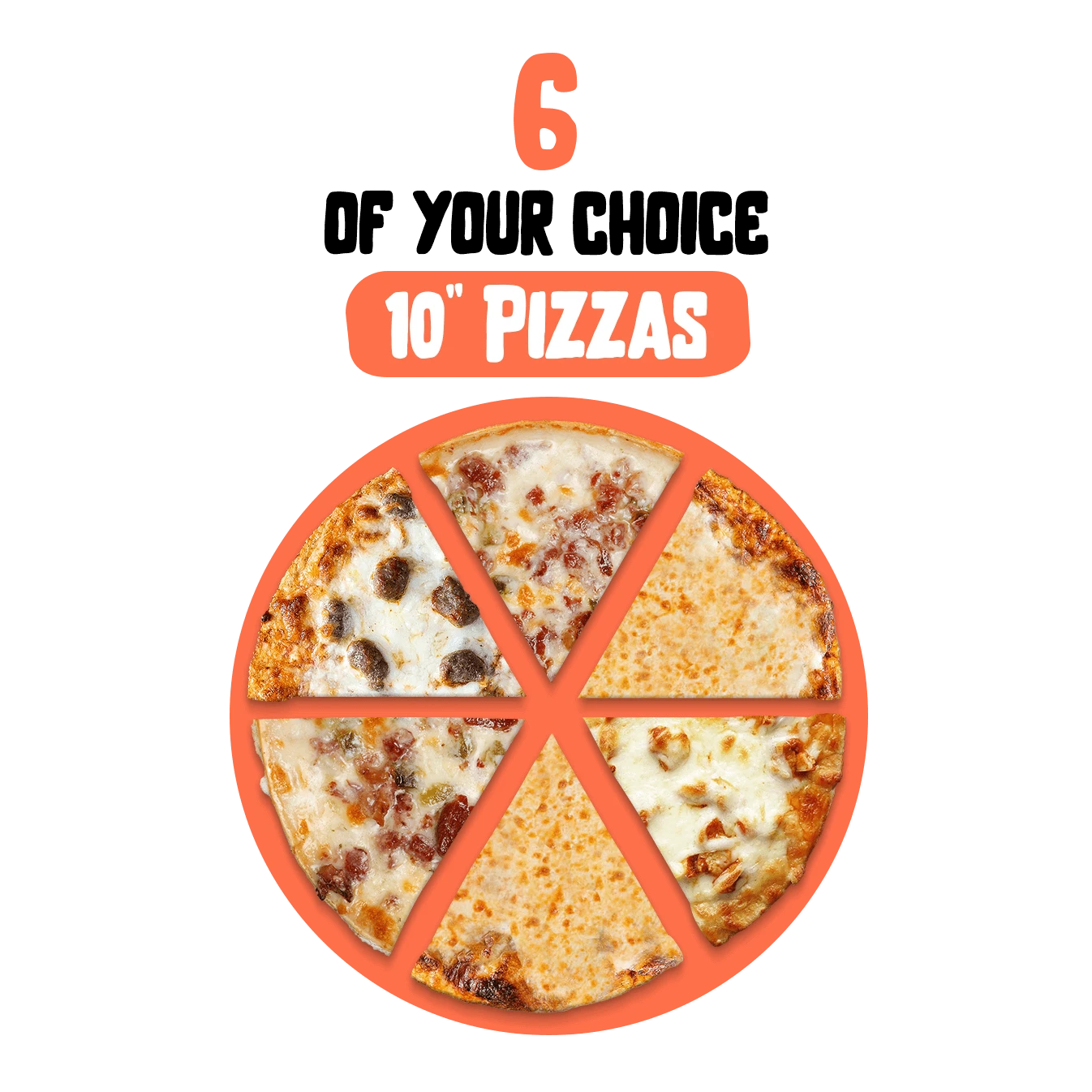 Create Your Own Bundle of 6 Pizzas - 10 Inch – ZeroCarb LYFE