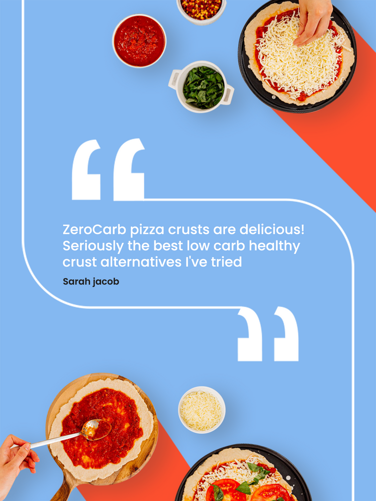 Zerocarb pizza crusts are delicious! Seriously the best low carb healthy crust alternatives i've tried. -Sarah Jacob
