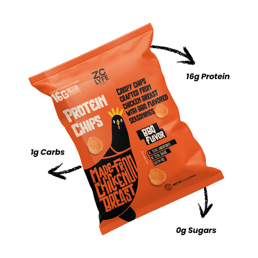 100% Chicken Breast BBQ Chips - 31G Protein Per Container