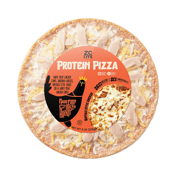 6 Low Carb, High Protein Buffalo Style Chicken Pizza - 100% Chicken Crust