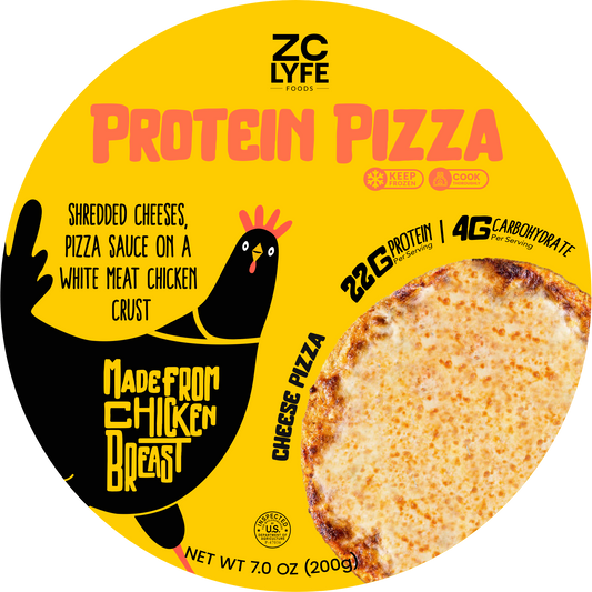 6 Low Carb, High Protein Cheese Pizza - 100% Chicken Crust