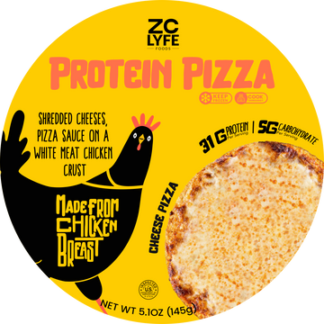 6 Low Carb, High Protein Cheese Pizza - 100% Chicken Crust